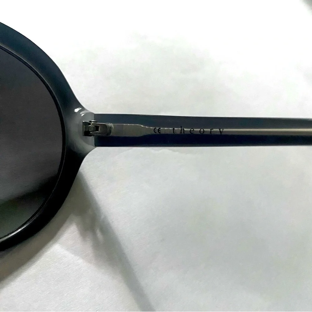Theory sunglasses black with gray gradient lenses